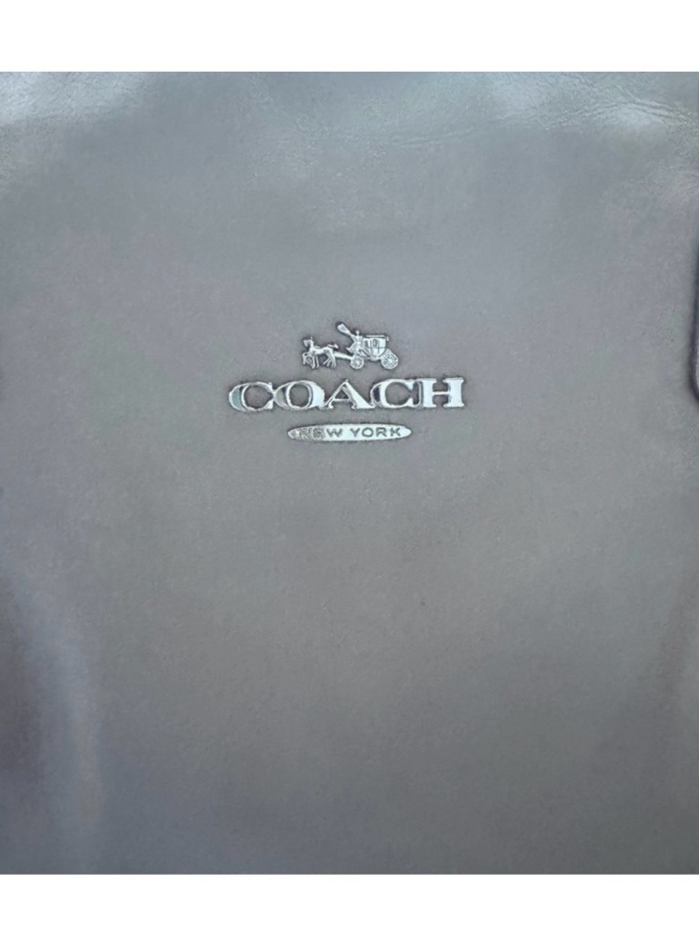 COACH Gray Leather Tote with Silver Hardware NO callouts - Picture 3 of 6